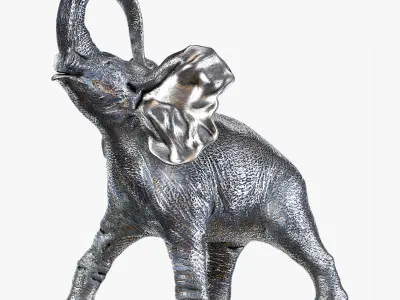 Sculptures of elephants 3D model