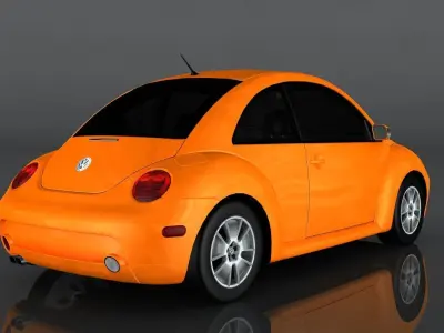 Volkswagen Beetle Turbo Low-poly 3D model
