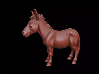 Donkey Animal Sculpture 3D print model purchase