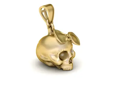 FEMALE SKULL FACE PENDANT 3D PRINTABLE MODEL 3D print model