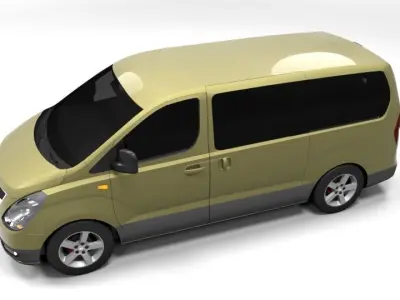 HYUNDAI H-1 STAREX LOWPOLY Low-poly 3D model