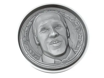 Didier Drogba Footballer Medallion 3D print model