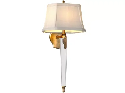 Crystal Hudson Lighting wall Sconce lamp made aged brass glass  3D model