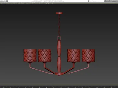 LUXURY MODERN BRASS CHANDELIER 3 Low-poly 3D model