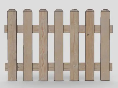 CC0 - Wood Fence Free low-poly 3D model