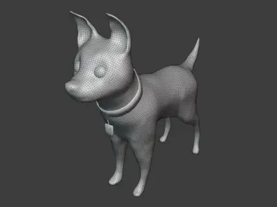 White dog 3D model