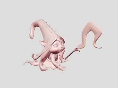 cartoon character magic 3D print model