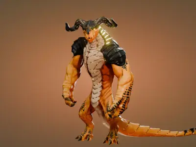 Desert Baronto Low-poly 3D model