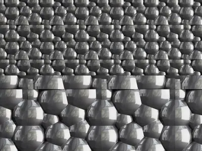 Wall 3d panels low poly Low-poly 3D model