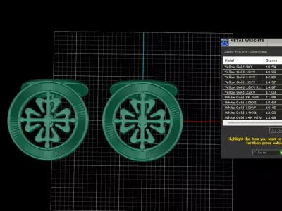 cufflinks 3D print model