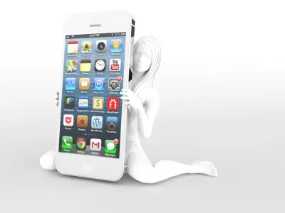 Woman Smartphone Holder 3D model