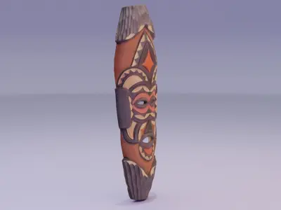 African Mask 07 high-poly 3D model