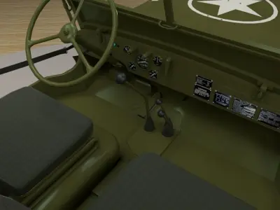 Willys military vehicle 3D model