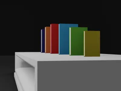 Pack Of Low Poly Books  Free low-poly 3D model