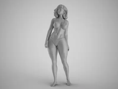 Woman Bending Backwards 3D print model
