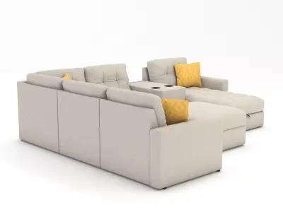 Recliner 6PC Modular 3D model