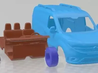 Fiat Doblo Cargo L2H1 2015 Printable Van  3D print model