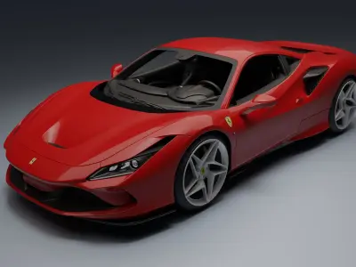 Ferrari F8 Low-poly 3D model