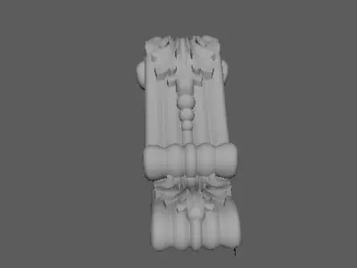 pilaster ornately carved piece of furniture 3D model