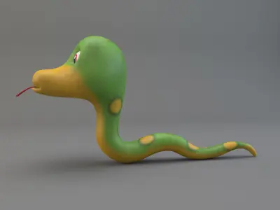 Cartoon Snake 3D model