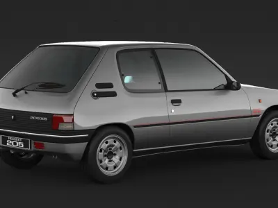Peugeot 205 XS 3D model