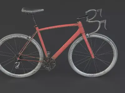 Old Generic Road Bicycle 3D model