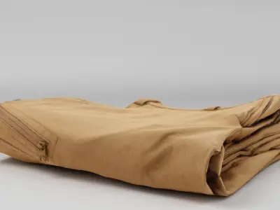 Folded hiking outdoor pants for sport and activity 3D model