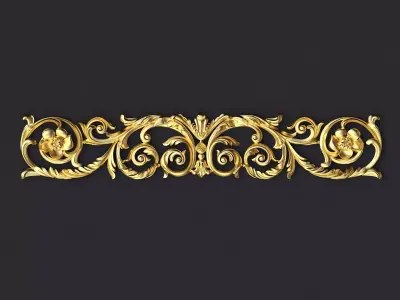 Central decor ornament for furniture 3D model 631