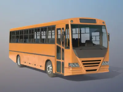 City Bus Low-poly 3D model