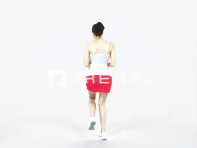 Dream 02K Running Jogging Sports Woman Low-poly 3D model