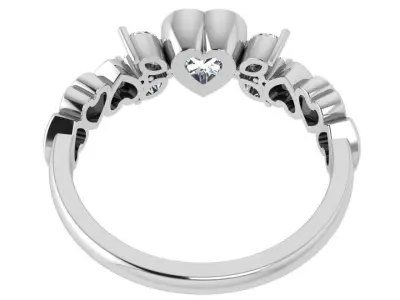 Heart Bezel Ring 4544 3D print model