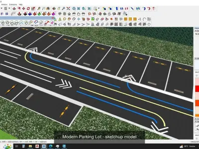 Parking Lot 3D model Collection 3D Model Pack