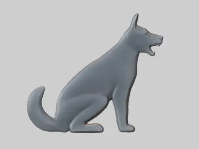 Dog Art CNC- ArtCam 3D print model