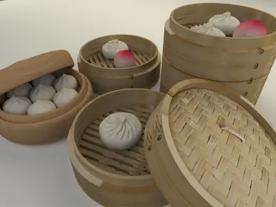 Chinese bamboo  stermer 3D model