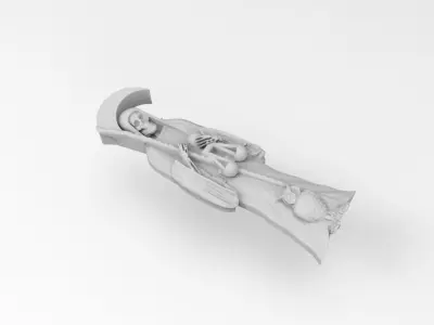 santa muerte  3D print model