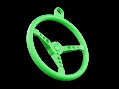 steering wheel Formula One Keychains Print 3d - blender 3d  Free 3D print model