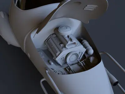 Fusion flea - fallout 4 car Low-poly 3D model