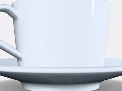 IKEA 365 Cup with saucer Low-poly 3D model