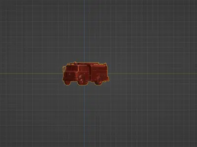 Realistic Detailed Fire Truck 3D Model - Emergency  3D print model