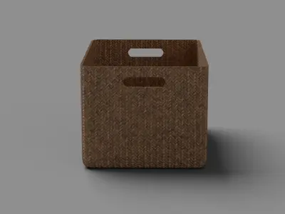 Woven Basket Low-poly 3D model