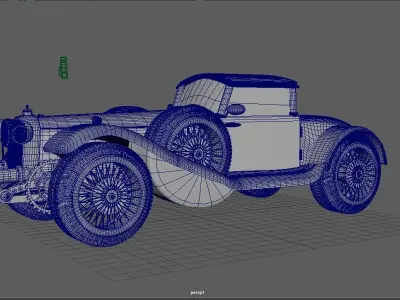 Retro Car Coupe  Steampunk 1931 Duesenberg  Long Wheelbase Coupe 3D model