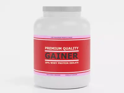 Gainer - Product Concept Packaging Low-poly 3D model