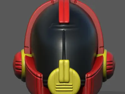 Helmet plastic mask protection pollution ball shaped Low-poly Low-poly 3D model get