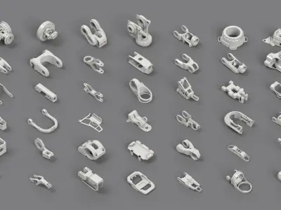 HARD SURFACE PACK VOL - 1 Low-poly 3D model