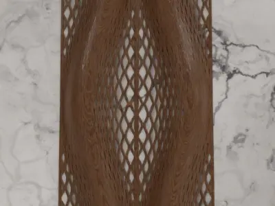 Woven wall panel decoration 3D print model