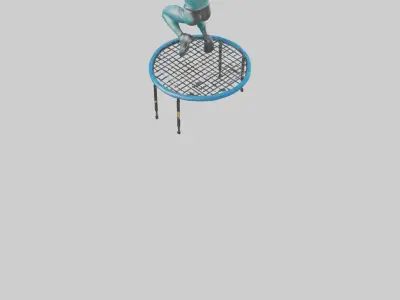 Trampoliner MidBounce statue model Low-poly 3D model
