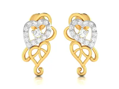 Women Earring 3dm STL OBJ FBX Render Details 3D print model