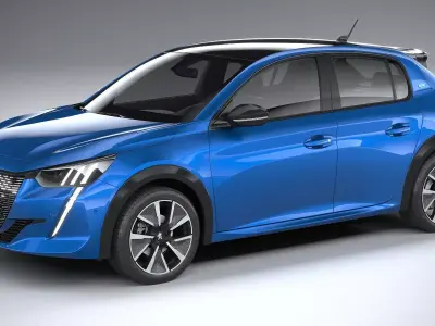 Peugeot e-208 2020 3D model