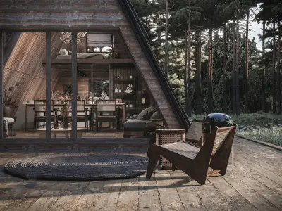 Forest shelter 3D model