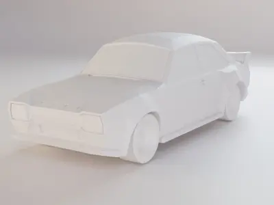 Low Poly Stylized Sports Car Low-poly 3D model